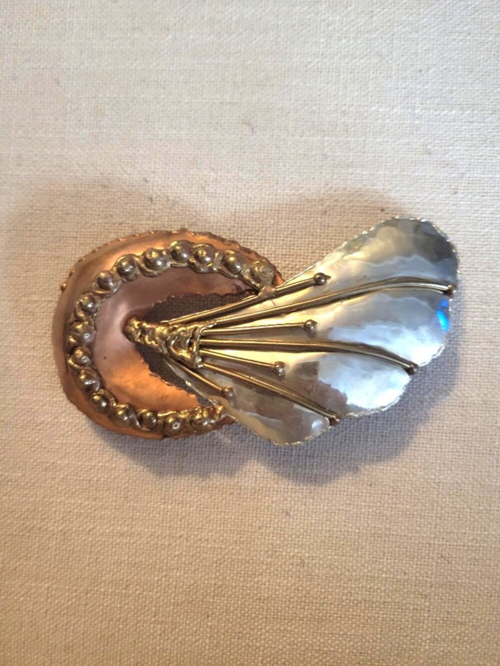 Vintage Copper & Silver-Toned Belt Buckle
